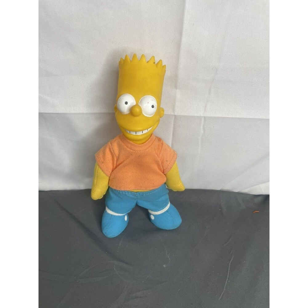 Vintage Bart Simpson Plush Doll Burger King Collectible Vinyl Head 9” 1990